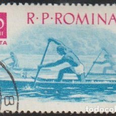 Sellos: RUMANIA 1962 SCOTT 1478 SELLO * BARCOS DEPORTES CANOAS MICHEL 2048 YVERT 1834 R. P. ROMINA ROMANIA