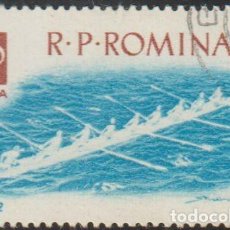 Sellos: RUMANIA 1962 SCOTT 1480 SELLO * BARCOS DEPORTES PIRAGÜISMO REMO 8+1 MICHEL 2050 YVERT 1836 R. P. ROM