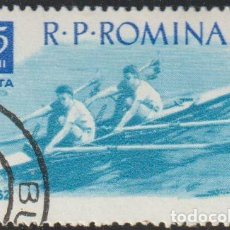 Sellos: RUMANIA 1962 SCOTT 1481 SELLO * BARCOS DEPORTES PIRAGÜISMO REMO 2 MICHEL 2051 YVERT 1837 R. P. ROMIN