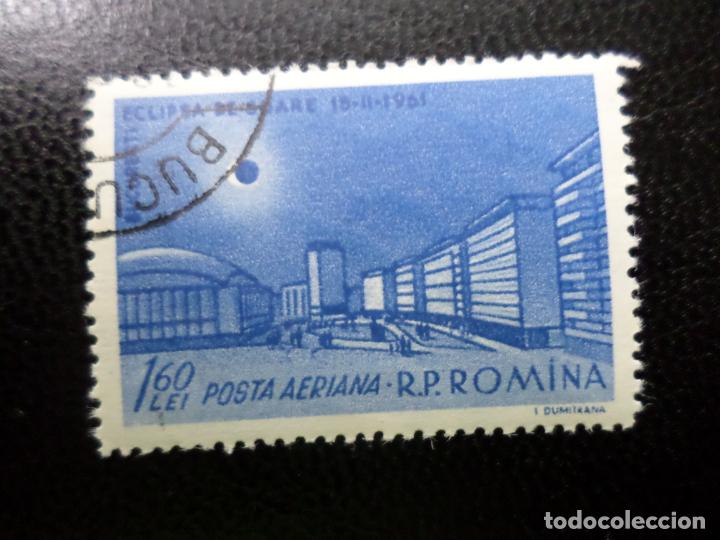 Sellos: +rumania, 1961, eclipse total de sol en bucarest, Yvert 144 aereo - Foto 1