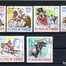 Sellos: ++ RUMANIA / ROMANIA / ROEMENIE AÑO 1965 YVERT NR. 2132/37 USADOS CUENTOS DE HADAS. Lote 301834043