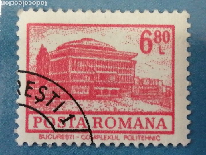 Sellos: RUMANIA 1972. YVERT 2783. EDIFICIOS.Polytechnic Institute. MATASELLADO - Foto 1