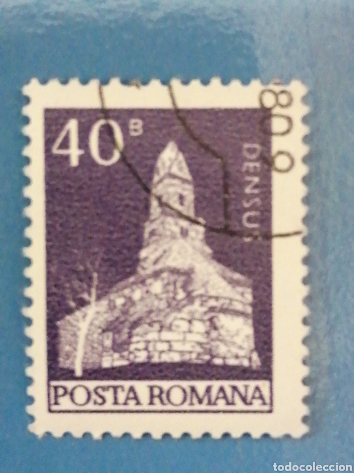 Sellos: RUMANIA 1973. YVERT 2761 .EDIFICIOS. Densus, Iglesia Romana. MATASELLADO. - Foto 1