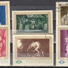 Timbres: RUMANIA 1967 - YVERT 2286/2291 º USADO - PINTURA. GALERÍA NACIONAL BUCAREST. Lote 357122005