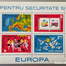 Sellos: RUMANIA. CONFERENCIA SEGURIDAD. EUROPA. 1975