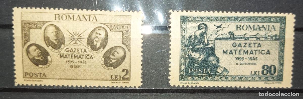 Sellos: 1945 Gazeta Matematică - Foto 1