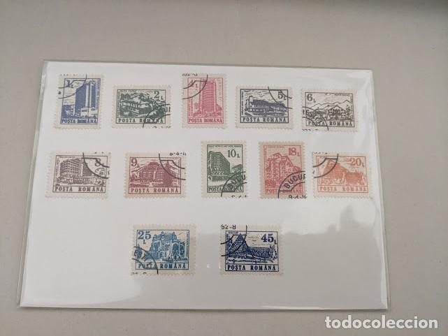 Sellos: LOTE 12 SELLOS RUMAN&Iacute;A EDIFICIOS - Foto 1