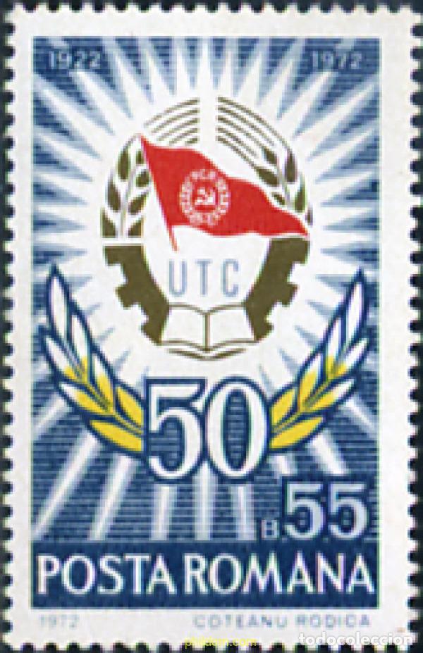 Timbres: 168741 MNH RUMANIA 1972 50 ANIVERSARIO DE LA UNION DE JOVENES COMUNISTAS