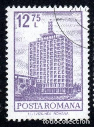 Sellos: Ruman&iacute;a. Edificio de la TV. Bucarest. 1972. YT-2791. Nuevo - Foto 1