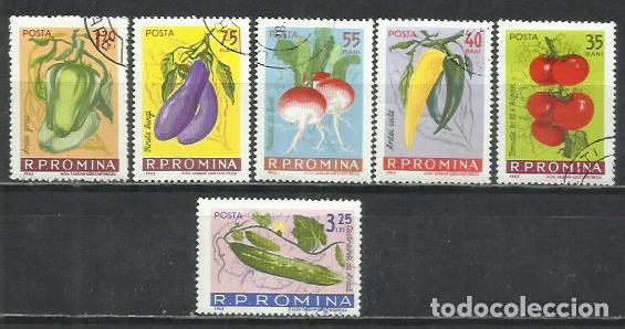 Sellos: 8361B-SERIE COMPLETA RUMANIA 1963 PLANTAS FLORA FLORES N&ordm; 1902/1907 VEGETACION NATURALEZA.