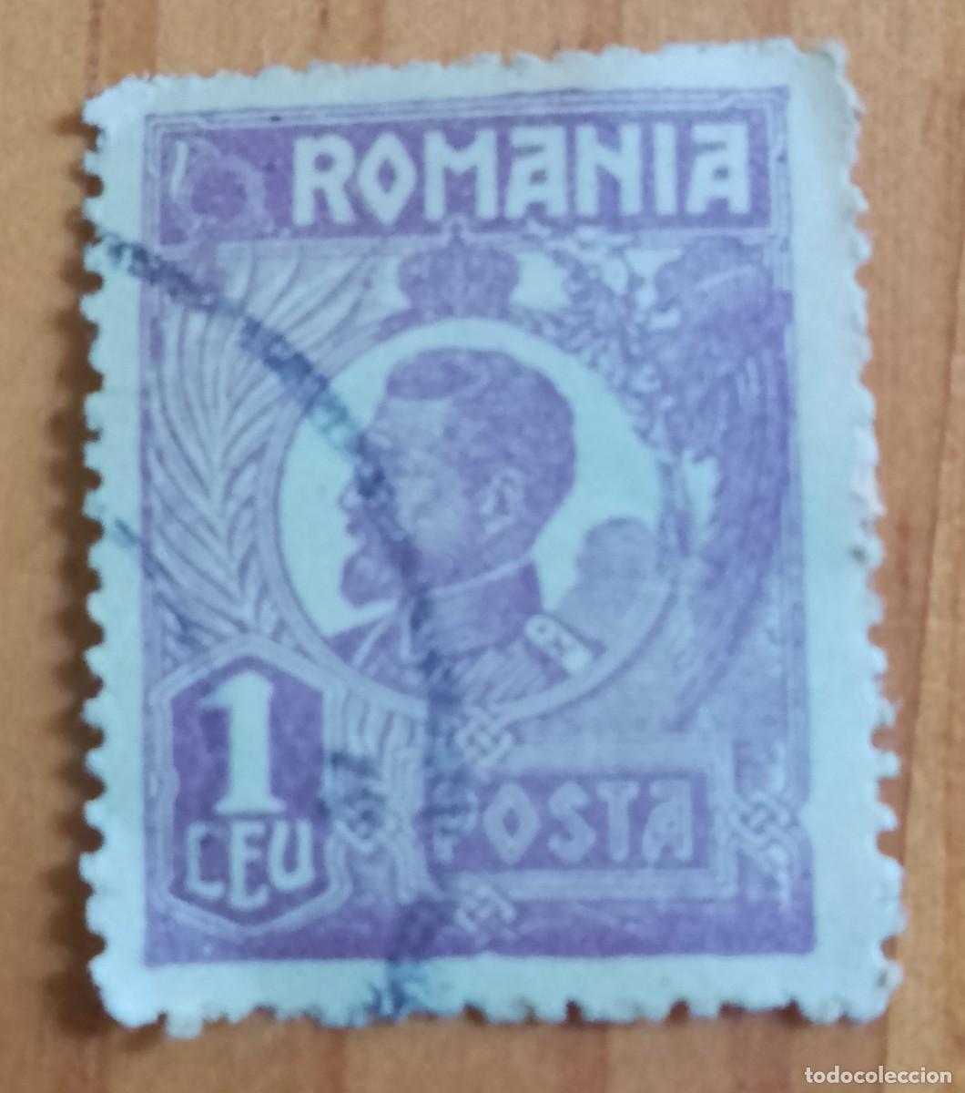 Sellos: RUMANIA - V/F 1 LEU - A&Ntilde;O 1922 - MONARQUIA, REY FERNANDO I 1920.1927