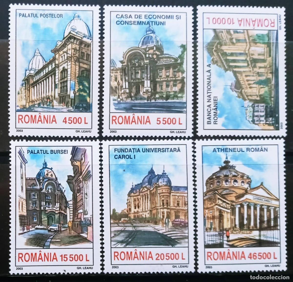 Sellos: RUMANIA IVERT 4798/03 NUEVOS ** SERIE MONUMENTOS DE BUCARET A&Ntilde;O 2003