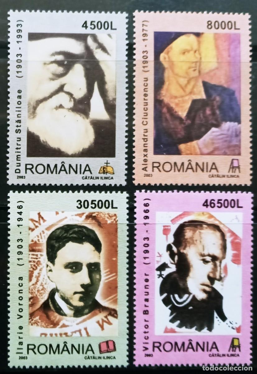 Sellos: RUMANIA IVERT 4817/20 NUEVOS ** SERIE PERSONAJES A&Ntilde;O 2003