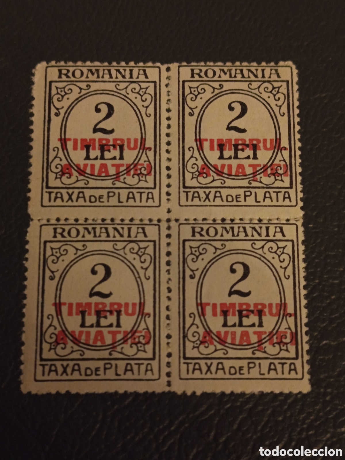 Sellos: Ruman&iacute;a 1931 - Bloque de 4 Sellos &rdquo;Timbrul Aviației&rdquo; (Michel ZP22) - MNH