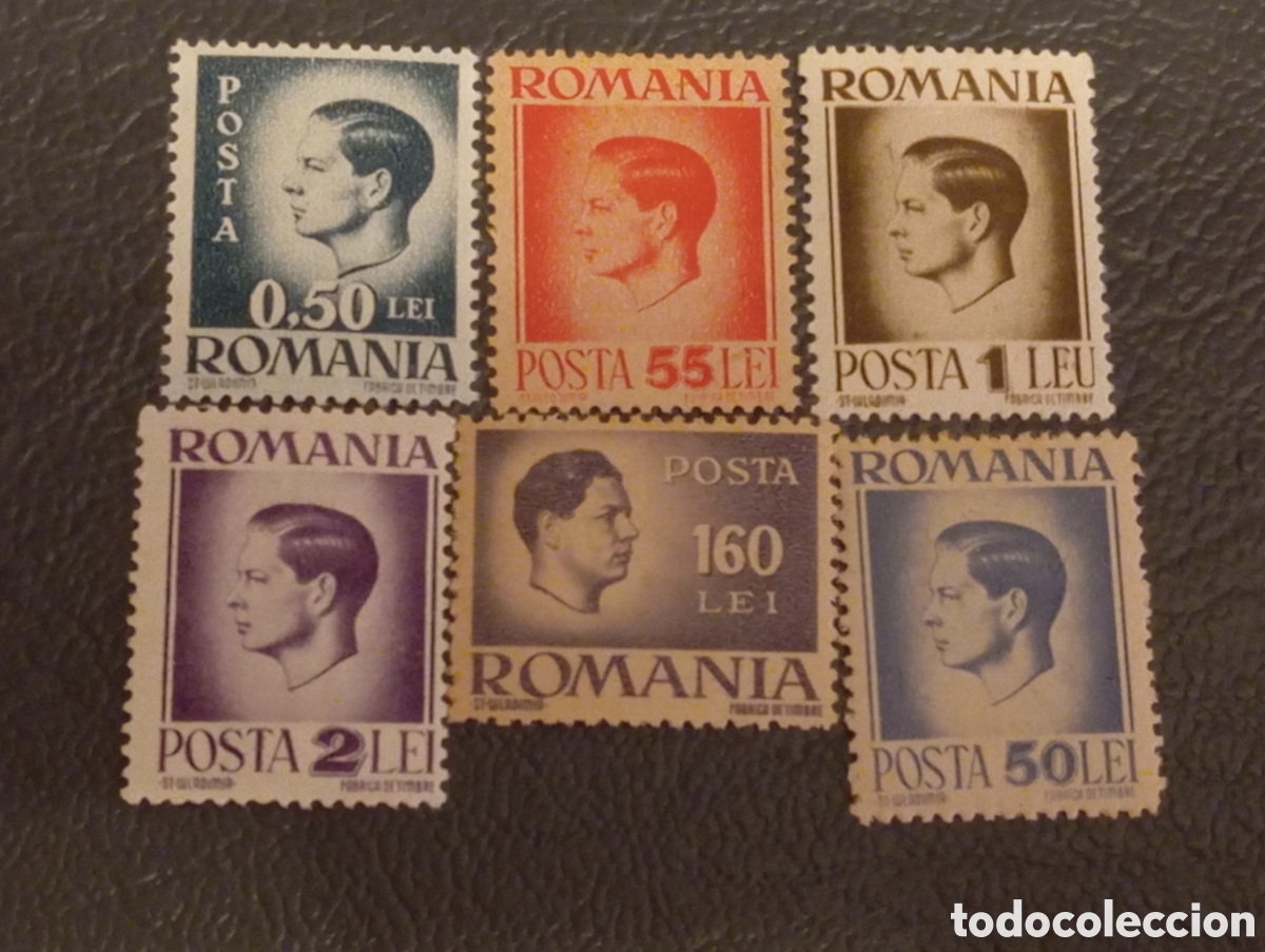 Sellos: RUMAN&Iacute;A 1945/47 - Serie Rey Miguel I (Mihai) - Lote 6 valores - Cat. Yvert 785/810 - MNH
