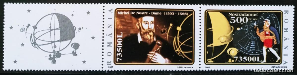 Sellos: RUMANIA IVERT 4831/32 NUEVOS ** 500&ordm; ANIVERS. NACIMIENTO NOSTRADAMUS A&Ntilde;O 2003