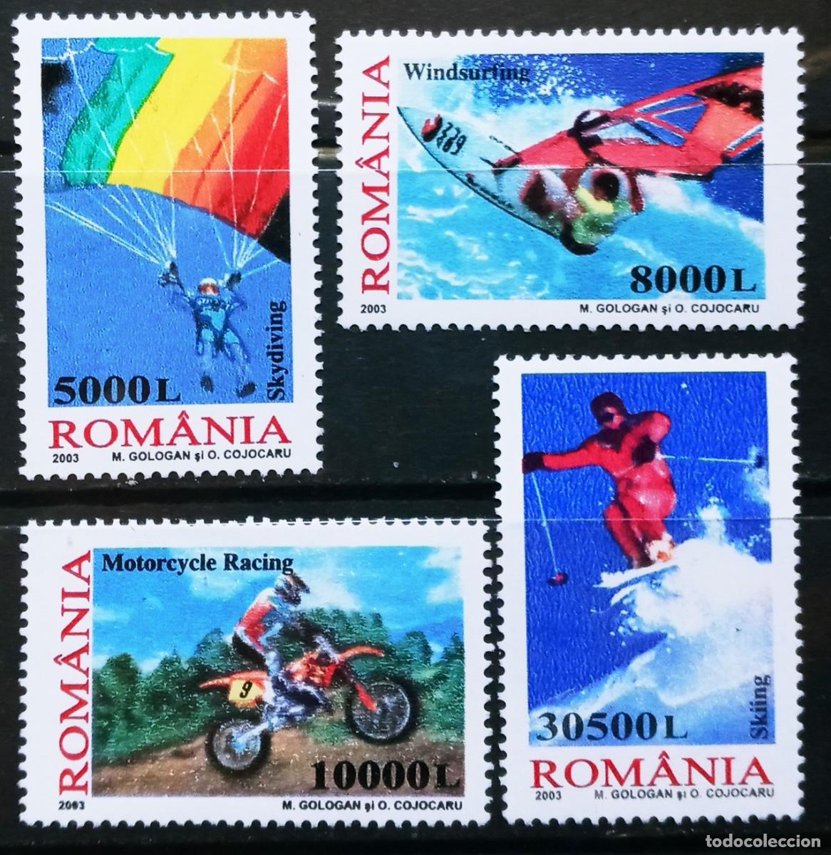 Sellos: RUMANIA IVERT 4840/43 NUEVOS ** SERIE DEPORTES DE RIESGO A&Ntilde;O 2003