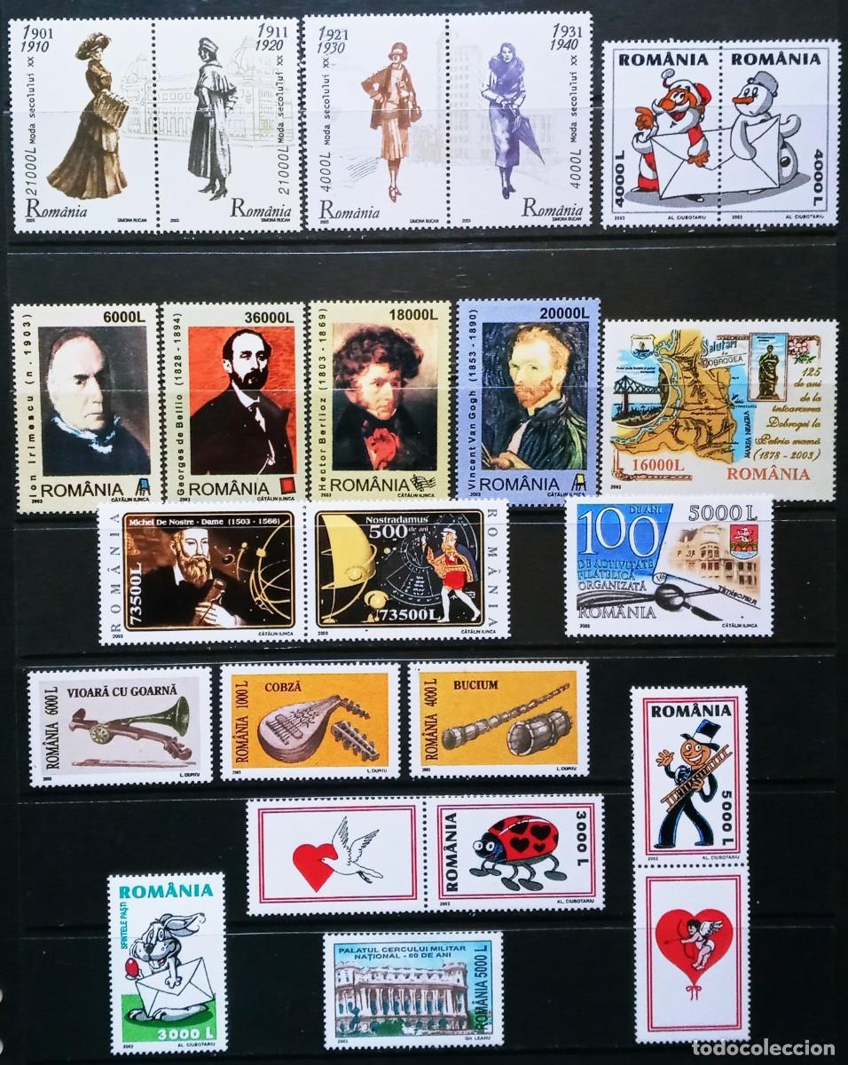 Sellos: RUMANIA IVERT LOTE 21 SELLOS SERIES COMPLETAS A&Ntilde;O 2003 NUEVOS ** LOS DE LA FOTO