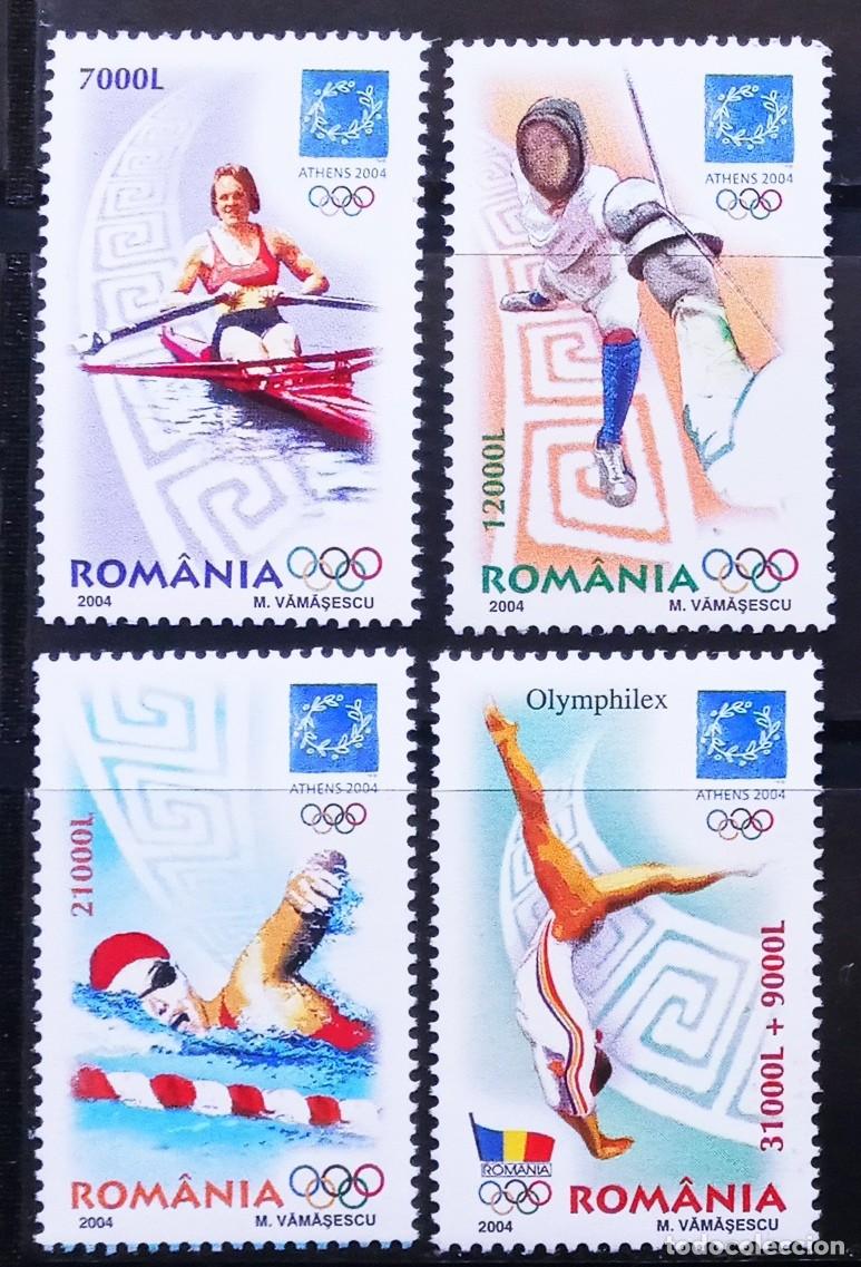 Sellos: RUMANIA IVERT 4905/08 NUEVOS ** SERIE DEPORTES JJ.OO. DE ATENAS A&Ntilde;O 2004