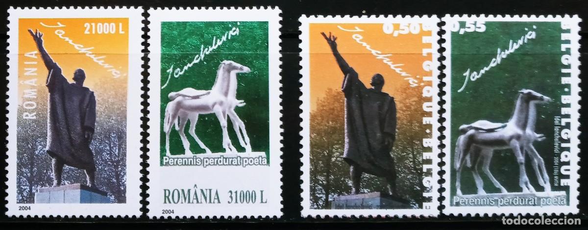 Sellos: RUMANIA IVERT 4916/17+ SERIE DE BELGICA 3296/97 NUEVOS ** EMISION CONJUNTA A&Ntilde;O 2004