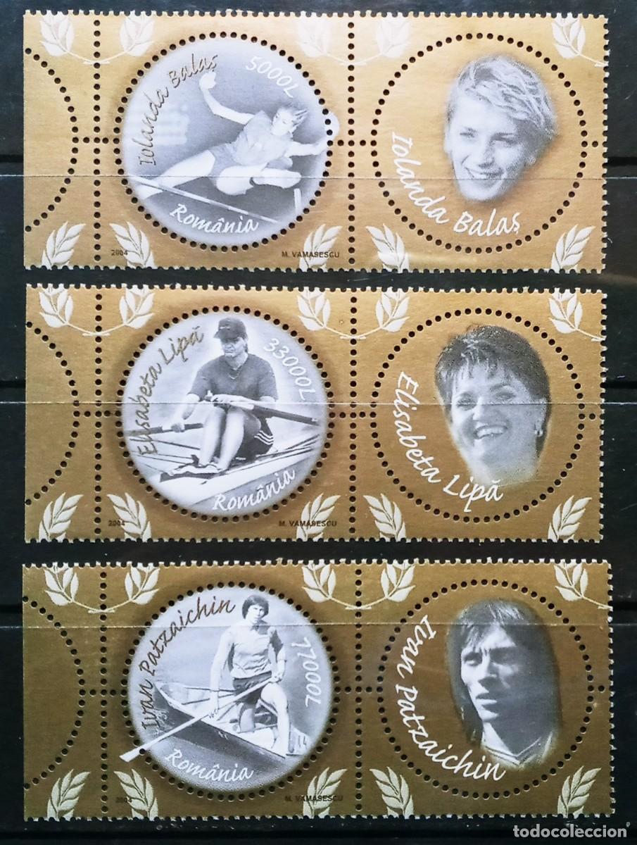 Sellos: RUMANIA IVERT 4936/38 NUEVOS ** SERIE DEPORTES JJ.OO. DE ATENAS MEDALLAS DE ORO A&Ntilde;O 2004