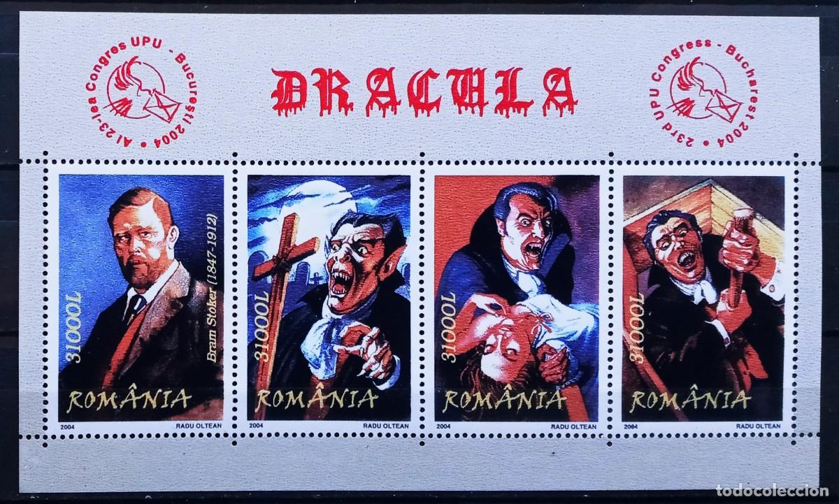 Sellos: RUMANIA IVERT 4936/38 NUEVOS ** SERIE LITERATURA DRACULA DE BRAM STOKER A&Ntilde;O 2004