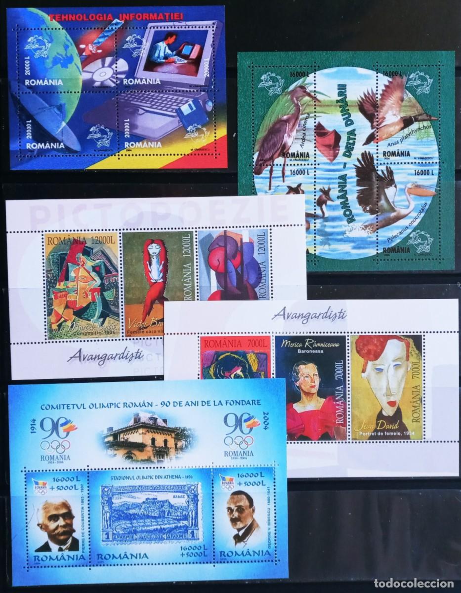 Sellos: RUMANIA IVERT LOTE 5 HOJAS BLOQUES NUEVOS ** LAS DE LA FOTO A&Ntilde;O 2004