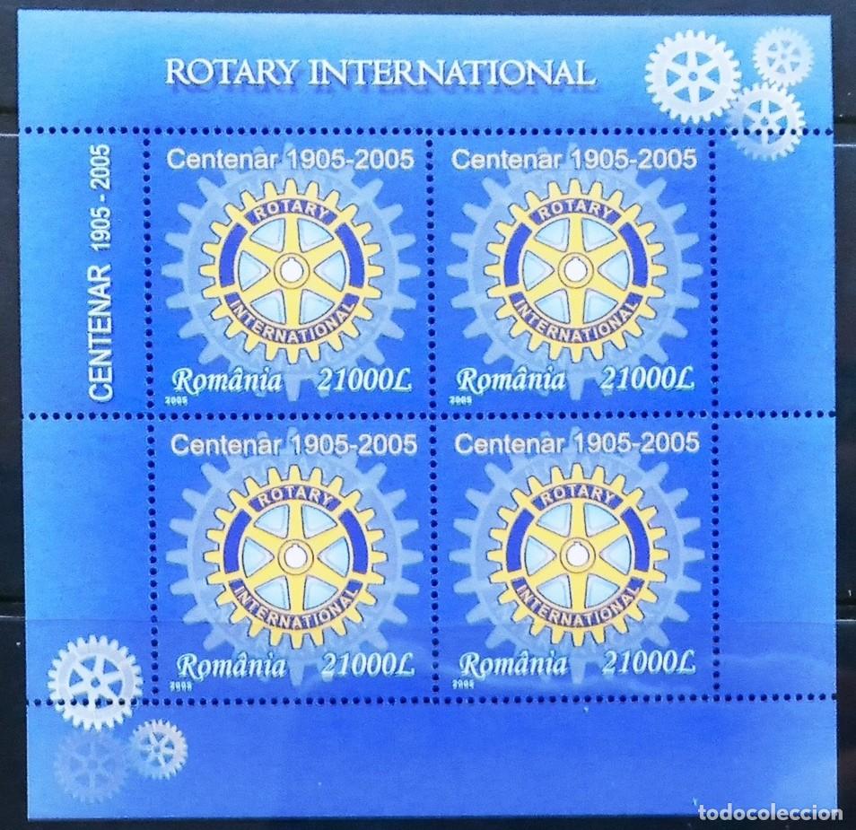 Sellos: RUMANIA IVERT 4944 BLOQUE NUEVOS ** CENTEN. DEL ROTARY CLUB INTERNACIONAL A&Ntilde;O 2005