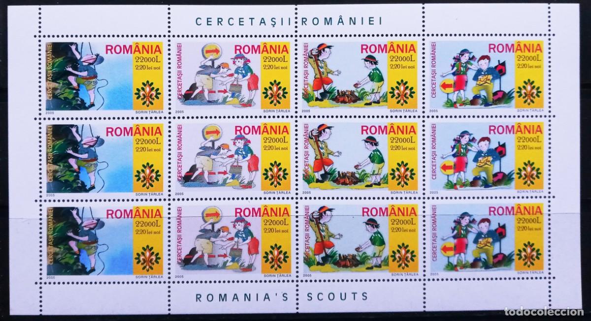 Sellos: RUMANIA IVERT 4980/83 BLOQUE DE 3 SERIES NUEVOS ** LOS BOYS SCOUT EN RUMANIA A&Ntilde;O 2005