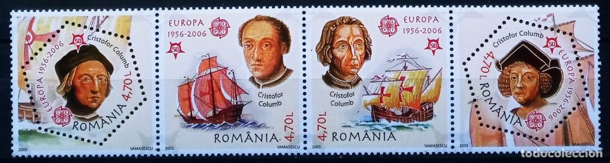 Sellos: RUMANIA IVERT 5011/14 NUEVOS ** 50&ordm; ANIV. EMISION SELLOS EUROPA CEPT CRISTOBAL COLON A&Ntilde;O 2005