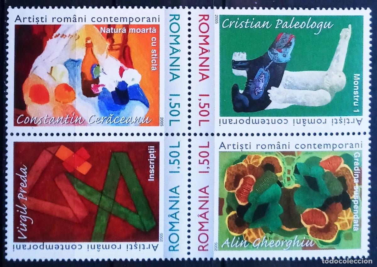 Sellos: RUMANIA IVERT 5049/52 NUEVOS ** PINTURAS PINTORES RUMANOS ARTE CONTEMPORANEO A&Ntilde;O 2005