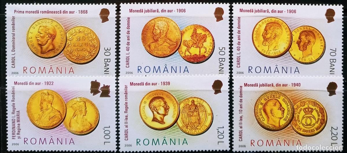 Sellos: RUMANIA IVERT 5064/69 NUEVOS ** SERIE NUMISMATICA HISTORIA MONEDA RUMANA A&Ntilde;O 2006