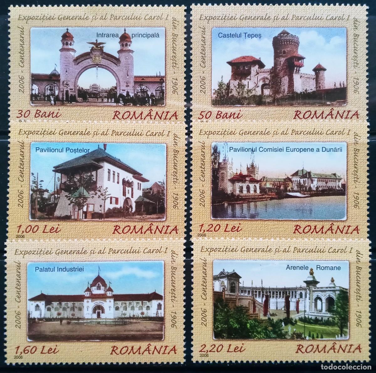 Sellos: RUMANIA IVERT 5103/08 NUEVOS ** CENTEN. EXPOS.GENERAL DEL PARQUE CARLOS I A&Ntilde;O 2006