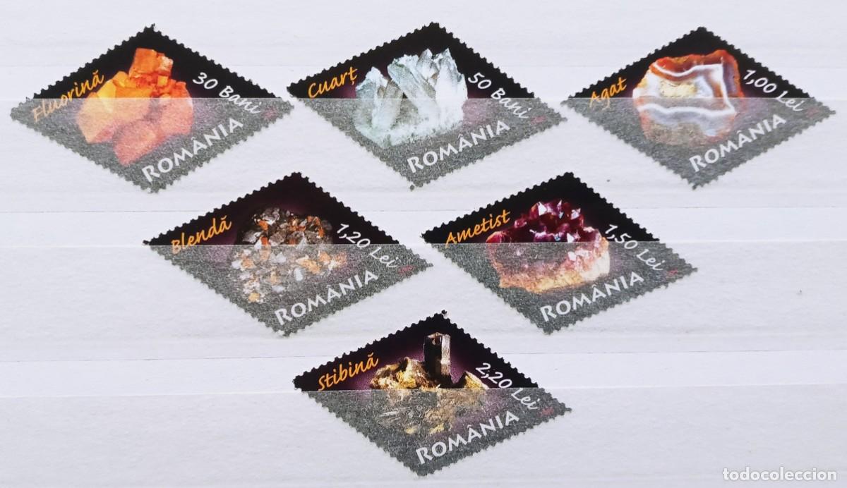 Sellos: RUMANIA IVERT 5124/29 NUEVOS ** SERIE MINERALES A&Ntilde;O 2006