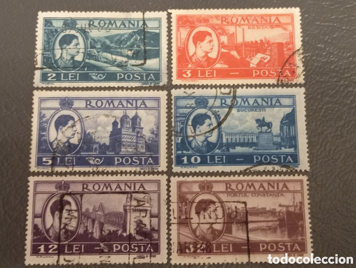 Sellos: Ruman&iacute;a 1947 - Serie Rey Miguel I (Michael I) - Cat&aacute;logo Michel Nr. 1066/1076 - Usados
