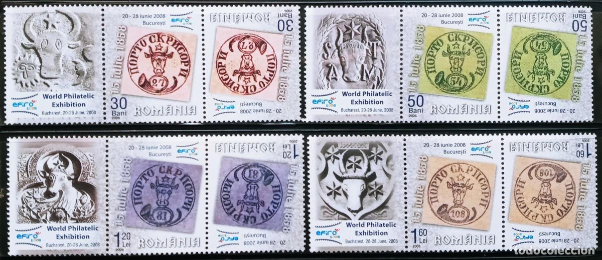 Sellos: RUMANIA IVERT 5142/45 tete-beche NUEVOS ** EFIRO 2008 EXPOS. FILATELICA INTERN. EN BUCARET A&Ntilde;O 2006
