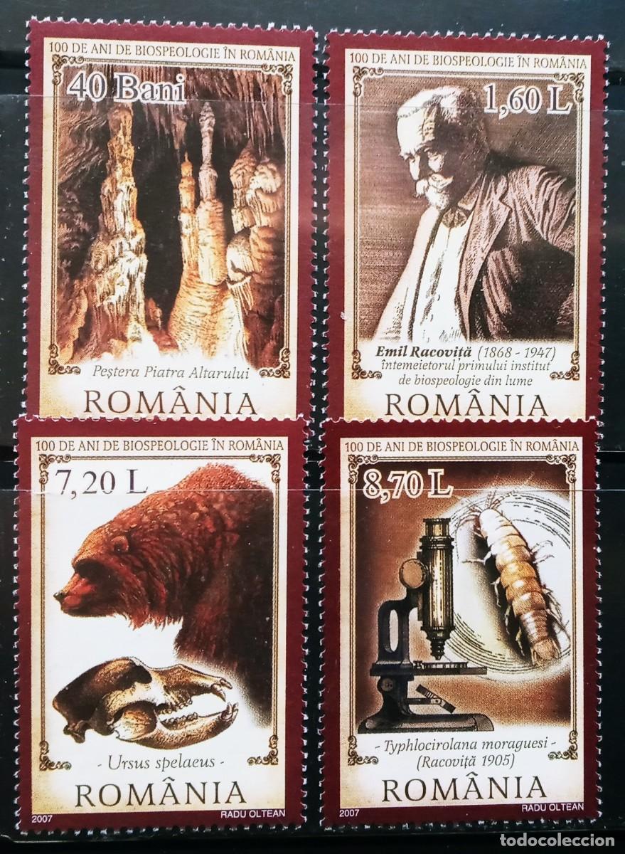 Sellos: RUMANIA IVERT 5178/81 NUEVOS ** CENTEN. BIOESPELEOLOGIA POR CIENTIFICO EMIL RACOVITA A&Ntilde;O 2007
