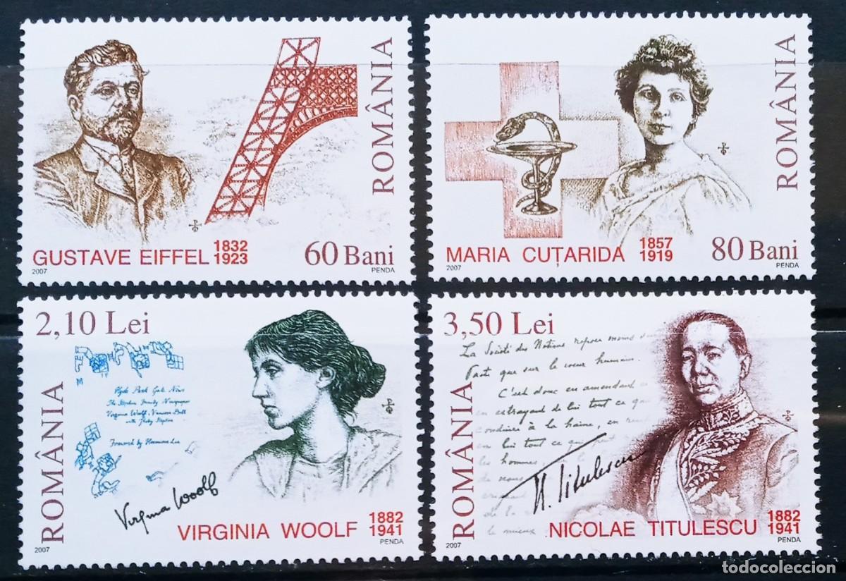 Sellos: RUMANIA IVERT 5187/90 NUEVOS ** SERIE PERSONAJES A&Ntilde;O 2007