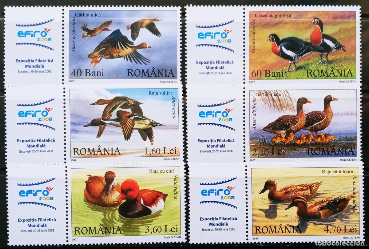 Sellos: RUMANIA IVERT 5229/34 NUEVOS ** SERIE FAUNA PATOS Y GANSOS SALVAJES A&Ntilde;O 2007