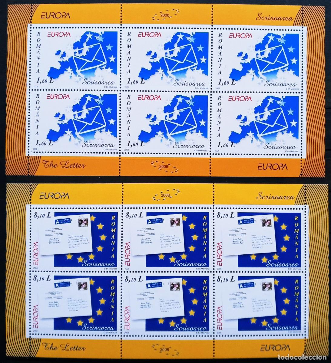 Sellos: RUMANIA IVERT 5298/99 BLOQUE 6 SERIES NUEVOS ** SERIE EUROPA CEPT A&Ntilde;O 2008