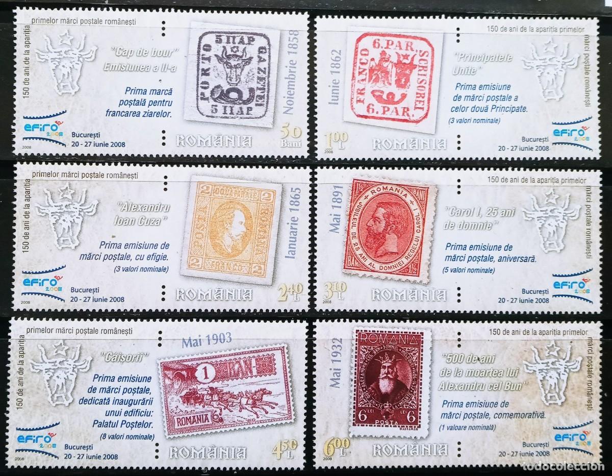 Sellos: RUMANIA IVERT 5303/08 NUEVOS ** &rdquo;EFIRO2008&rdquo; EXP. FILATELICA INTERN. EN BUCARET A&Ntilde;O 2008
