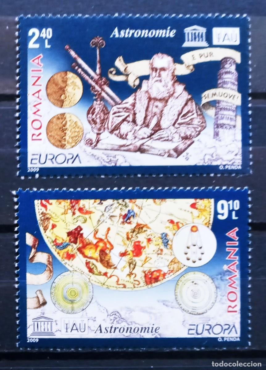 Sellos: RUMANIA IVERT 5356/57 NUEVOS ** SERIE EUROPA CEPT LA ASTRONOMIA A&Ntilde;O 2009