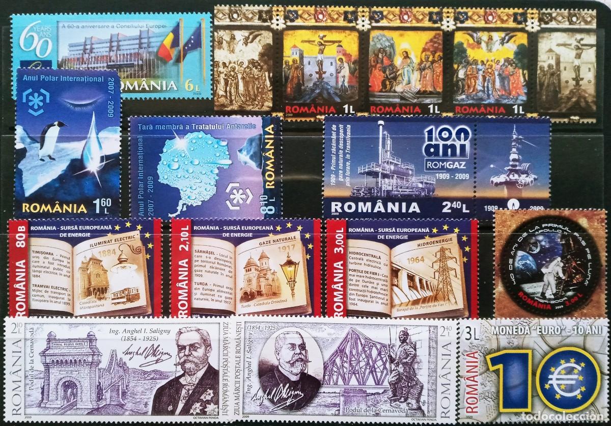 Sellos: RUMANIA IVERT LOTE 12 SELLOS SERIES COMPLETAS A&Ntilde;O 2009 NUEVOS ** LOS DE LA FOTO