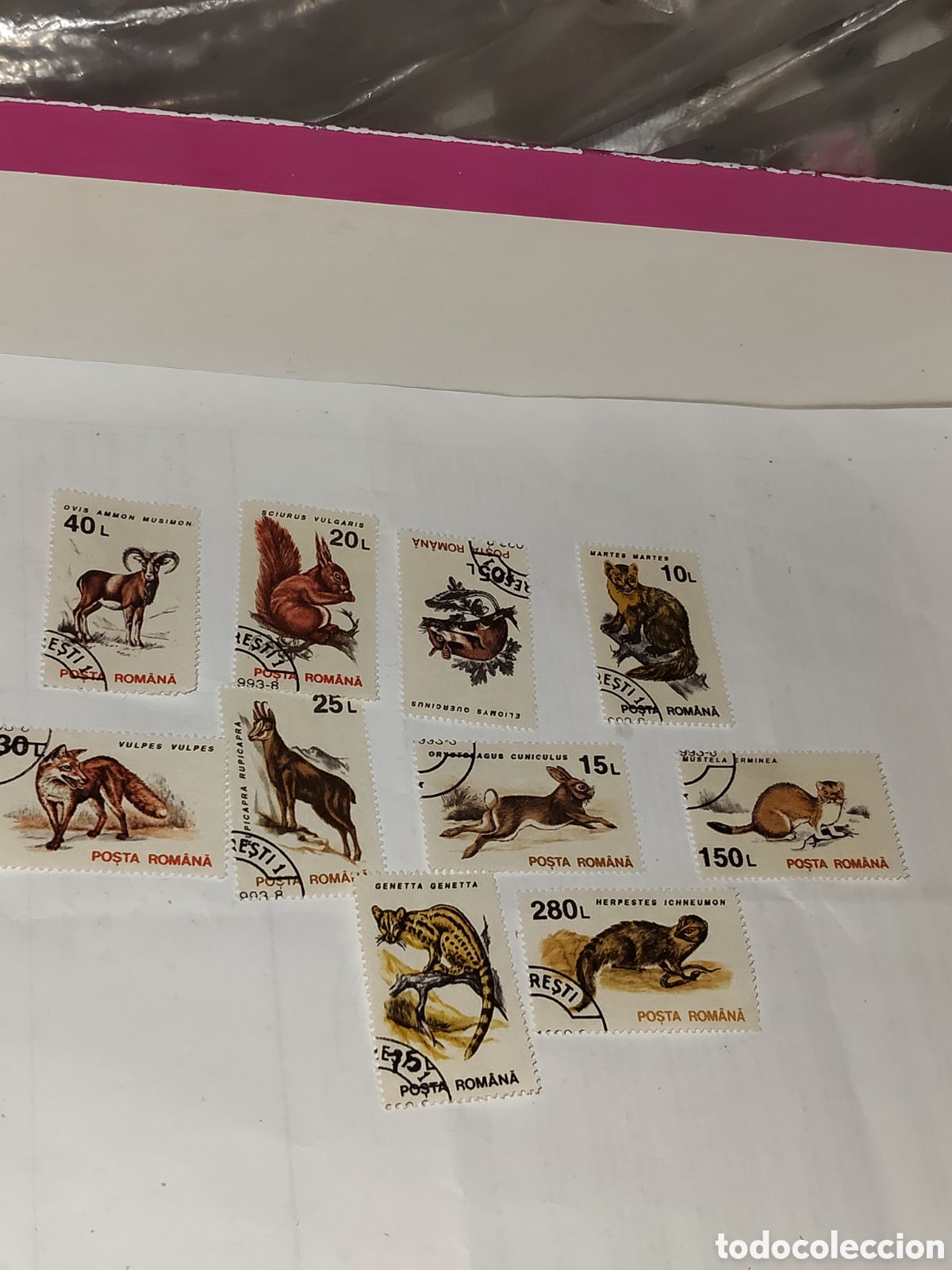 Sellos: 10 Sellos de Ruman&iacute;a Fauna 1993