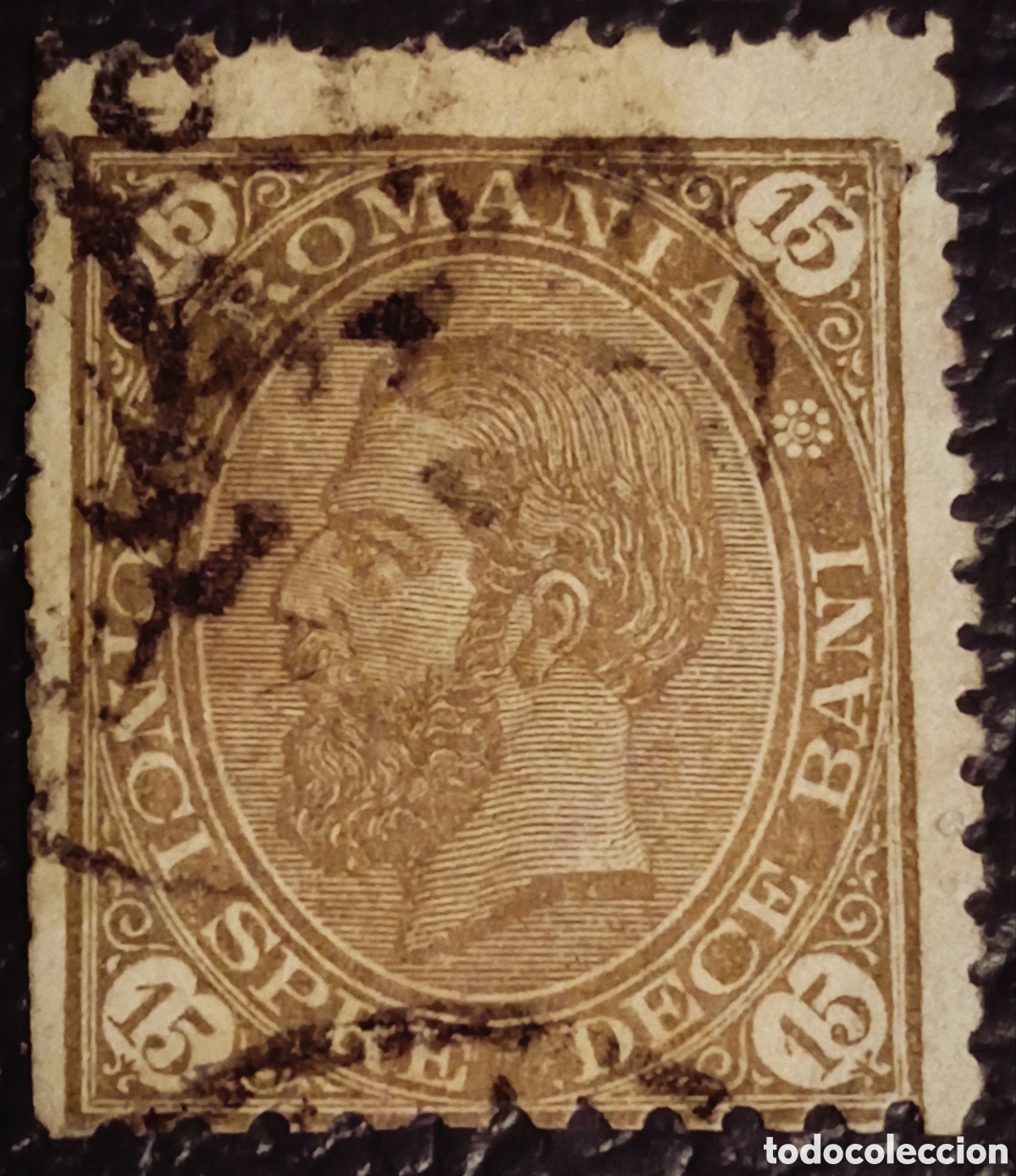 Briefmarken: Sello Ruman&iacute;a 1890 - Rey Carol I - 15 Bani (Usado)