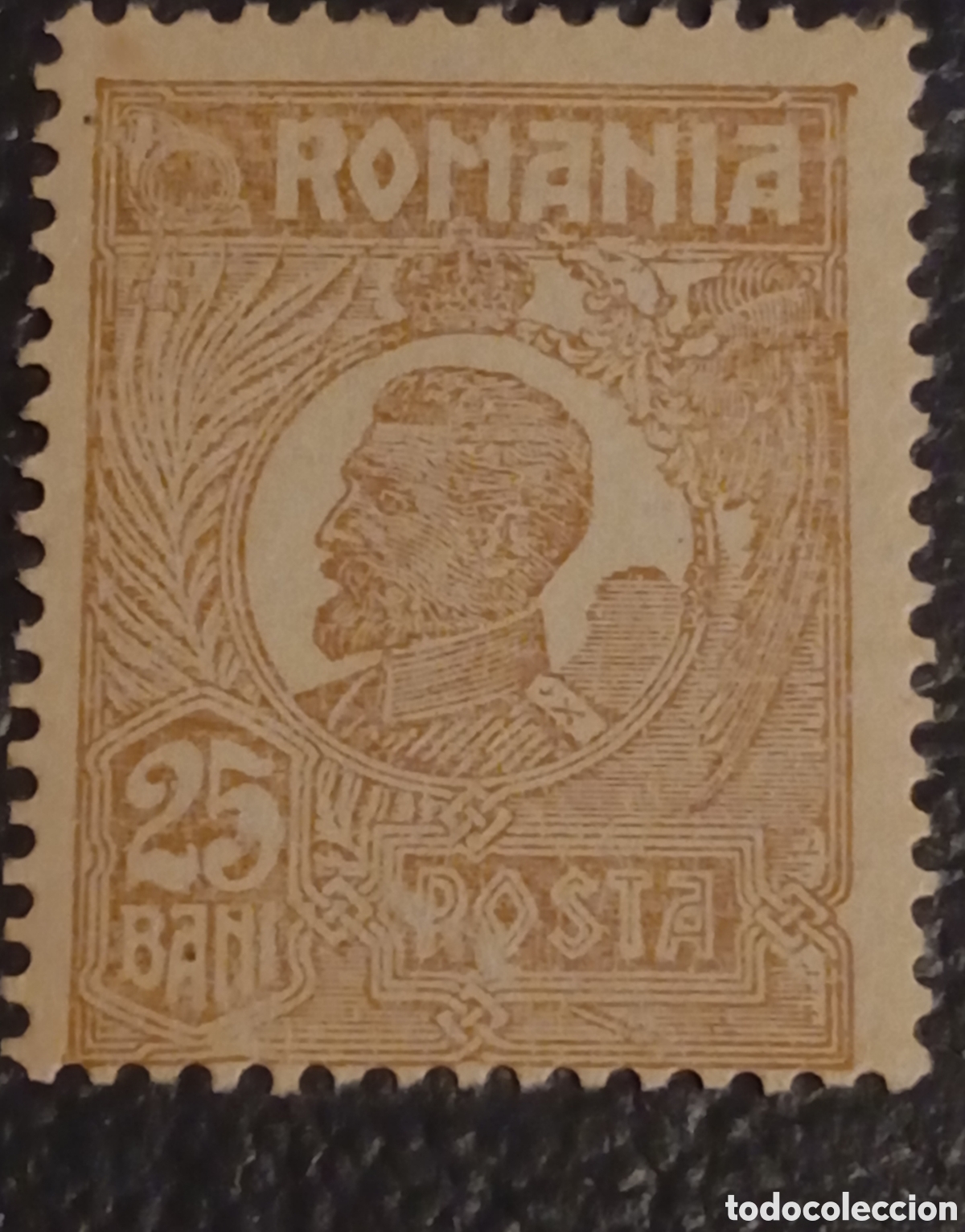 Sellos: Ruman&iacute;a - 1921 - Rey Fernando I - 25 Bani - Michel 267 - MH
