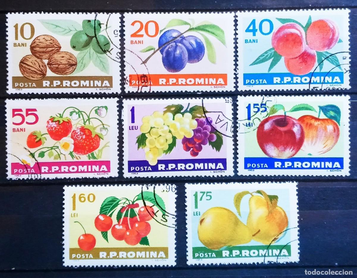 Sellos: RUMANIA IVERT 1929/36 USADOS - TEMATICOS; FRUTOS DIVERSOS A&Ntilde;O 1963; LOS DE LA FOTO