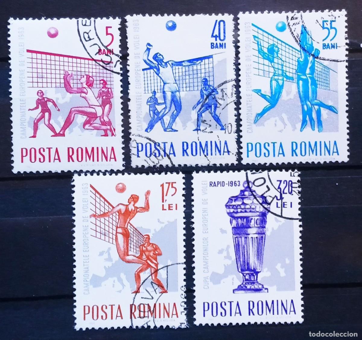 Sellos: RUMANIA IVERT 1937/41 USADOS - TEMATICOS DEPORTES, A&Ntilde;O 1963