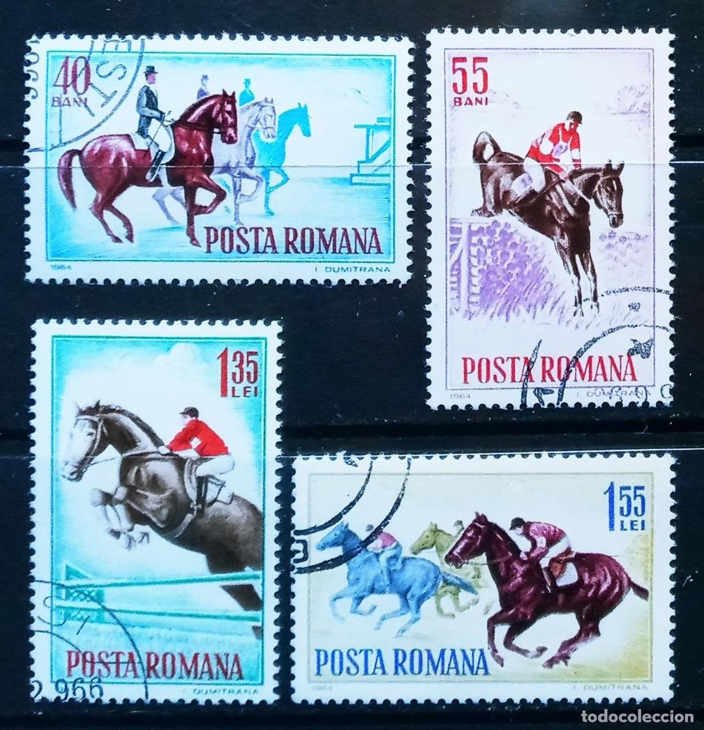 Sellos: RUMANIA IVERT 2009/12 USADOS - DEPORTES EQUITACION A&Ntilde;O 1964
