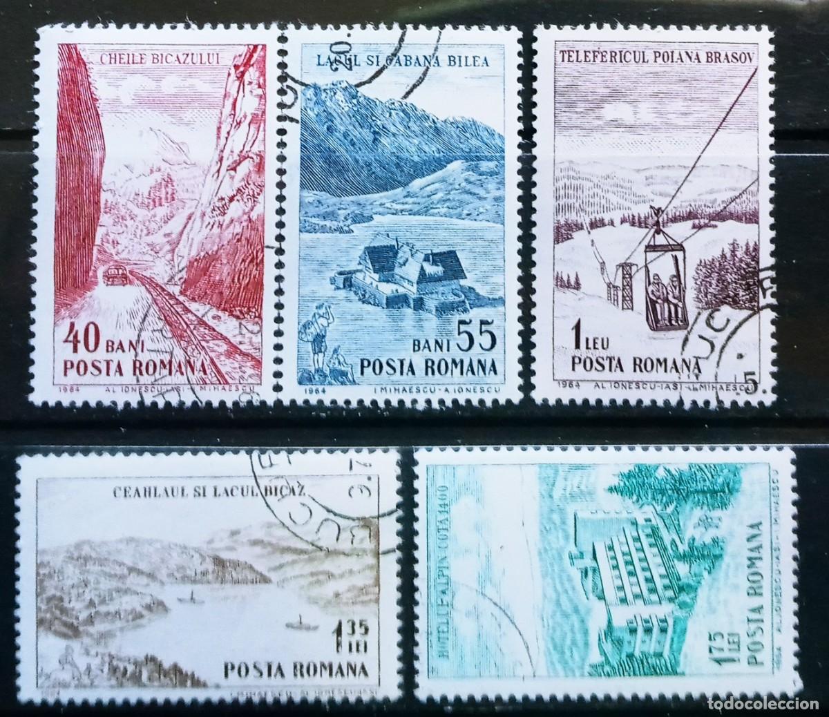 Sellos: RUMANIA IVERT 2013/17 USADOS - SERIE TURISMO MANTA&Ntilde;AS Y PAISAJES A&Ntilde;O 1964